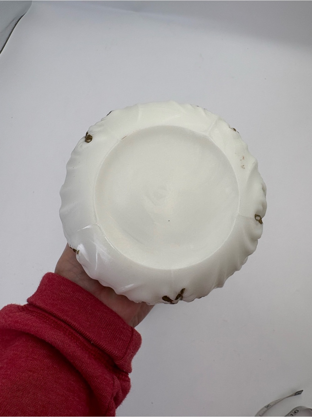 Antique Milk Glass Apothecary Vanity Bottle - Picture 9 of 13